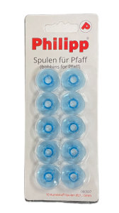 Spule f&uuml;r Pfaff und Gritzner N&auml;hmaschine Kunststoff 10er Pack