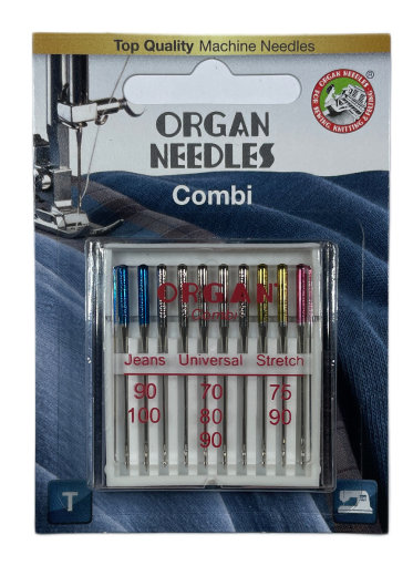 Organ Inland Nähmaschine Nadeln Jeans Universal Stretch Kombi Packung BLB592 