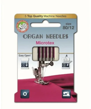 Organ Nähmaschinennadeln Microtex St.80 5er ECO-Pack